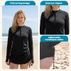 image:imageSwimZip Womens Swim Dress Cover Up Swimsuit UPF 50 Sun ProtectionBlack