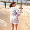 image:imageSwimZip Womens Swim Dress Cover Up Swimsuit UPF 50 Sun ProtectionFloral Garden