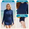 image:imageSwimZip Womens Swim Dress Cover Up Swimsuit UPF 50 Sun ProtectionNavy