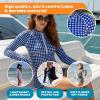 image:imageSwimZip Womens Swim Dress Cover Up Swimsuit UPF 50 Sun ProtectionNavy Gingham