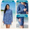 image:imageSwimZip Womens Swim Dress Cover Up Swimsuit UPF 50 Sun ProtectionOcean Breeze