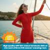 image:imageSwimZip Womens Swim Dress Cover Up Swimsuit UPF 50 Sun ProtectionRed