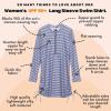 image:imageSwimZip Womens Swim Dress Cover Up Swimsuit UPF 50 Sun ProtectionStunner Blue Stripe