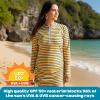 image:imageSwimZip Womens Swim Dress Cover Up Swimsuit UPF 50 Sun ProtectionSunny Stripe