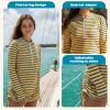 image:imageSwimZip Womens Swim Dress Cover Up Swimsuit UPF 50 Sun ProtectionSunny Stripe