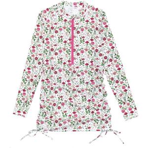 image:imageSwimZip Womens Swim Dress Cover Up Swimsuit UPF 50 Sun ProtectionFloral Garden