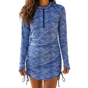 image:imageSwimZip Womens Swim Dress Cover Up Swimsuit UPF 50 Sun ProtectionOcean Breeze