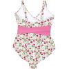 image:imageSwimZip Womens Wrap One Piece Swimsuit UPF 50 Sun Protection  Multiple ColorsFloral Garden