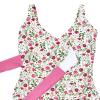 image:imageSwimZip Womens Wrap One Piece Swimsuit UPF 50 Sun Protection  Multiple ColorsFloral Garden