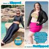 image:imageSwimZip Womens Long Sleeve Crop Top Rash Guard Swim Shirt  UPF 50 with ZipperBlack
