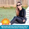 image:imageSwimZip Womens Long Sleeve Crop Top Rash Guard Swim Shirt  UPF 50 with ZipperBlack