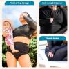image:imageSwimZip Womens Long Sleeve Crop Top Rash Guard Swim Shirt  UPF 50 with ZipperBlack