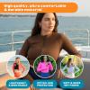 image:imageSwimZip Womens Long Sleeve Crop Top Rash Guard Swim Shirt  UPF 50 with ZipperCold Brew
