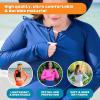 image:imageSwimZip Womens Long Sleeve Crop Top Rash Guard Swim Shirt  UPF 50 with ZipperNavy