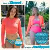 image:imageSwimZip Womens Long Sleeve Crop Top Rash Guard Swim Shirt  UPF 50 with ZipperNeon Orange