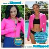 image:imageSwimZip Womens Long Sleeve Crop Top Rash Guard Swim Shirt  UPF 50 with ZipperNeon Pink