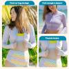 image:imageSwimZip Womens Long Sleeve Crop Top Rash Guard Swim Shirt  UPF 50 with ZipperOrchid