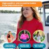image:imageSwimZip Womens Long Sleeve Crop Top Rash Guard Swim Shirt  UPF 50 with ZipperPoppy Red