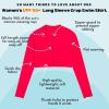 image:imageSwimZip Womens Long Sleeve Crop Top Rash Guard Swim Shirt  UPF 50 with ZipperPoppy Red