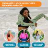image:imageSwimZip Womens Long Sleeve Crop Top Rash Guard Swim Shirt  UPF 50 with ZipperThe Tropics