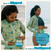 image:imageSwimZip Womens Long Sleeve Crop Top Rash Guard Swim Shirt  UPF 50 with ZipperThe Tropics