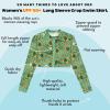 image:imageSwimZip Womens Long Sleeve Crop Top Rash Guard Swim Shirt  UPF 50 with ZipperThe Tropics