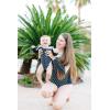 image:imageSwimZip Girls Long Sleeve OnePiece Swimsuit with UPF 50 Sun ProtectionBlack Polka Dot