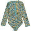 image:imageSwimZip Girls Long Sleeve OnePiece Swimsuit with UPF 50 Sun ProtectionGeo Party