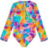image:imageSwimZip Girls Long Sleeve OnePiece Swimsuit with UPF 50 Sun ProtectionImpressions
