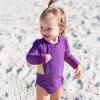 image:imageSwimZip Girls Long Sleeve OnePiece Swimsuit with UPF 50 Sun ProtectionIn Disguise