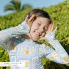 image:imageSwimZip Girls Long Sleeve OnePiece Swimsuit with UPF 50 Sun ProtectionMediterranean Lemons