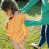 image:imageSwimZip Girls Long Sleeve OnePiece Swimsuit with UPF 50 Sun ProtectionOrange Sassy Surfer