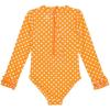 image:imageSwimZip Girls Long Sleeve OnePiece Swimsuit with UPF 50 Sun ProtectionOrange Sassy Surfer