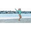 image:imageSwimZip Girls Long Sleeve OnePiece Swimsuit with UPF 50 Sun ProtectionPalm Leaf