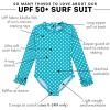 image:imageSwimZip Girls Long Sleeve OnePiece Swimsuit with UPF 50 Sun ProtectionScuba Blue Sassy Surfer