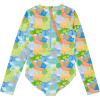 image:imageSwimZip Girls Long Sleeve OnePiece Swimsuit with UPF 50 Sun ProtectionSunshine