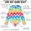 image:imageSwimZip Girls Long Sleeve OnePiece Swimsuit with UPF 50 Sun ProtectionSurfs Up