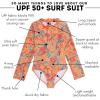 image:imageSwimZip Girls Long Sleeve OnePiece Swimsuit with UPF 50 Sun ProtectionSwirl