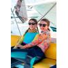 image:imageSwimZip Girls Long Sleeve OnePiece Swimsuit with UPF 50 Sun ProtectionSwirl