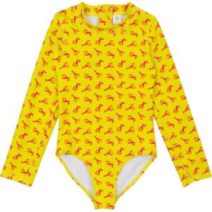 image:imageSwimZip Girls Long Sleeve OnePiece Swimsuit with UPF 50 Sun ProtectionLobster