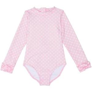 image:imageSwimZip Girls Long Sleeve OnePiece Swimsuit with UPF 50 Sun ProtectionPink Sassy Surfer