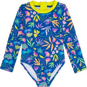 image:imageSwimZip Girls Long Sleeve OnePiece Swimsuit with UPF 50 Sun ProtectionTropadelic