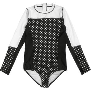 image:imageSwimZip Womens Long Sleeve 1 Piece Swim Suit UPF 50 Multiple ColorsPolka Dots