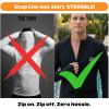 image:imageSwimZip Mens Long Sleeve Zipper Rash Guard Swim Shirt w UPF 50 Sun ProtectionAll Black