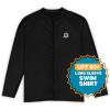 image:imageSwimZip Mens Long Sleeve Zipper Rash Guard Swim Shirt w UPF 50 Sun ProtectionAll Black