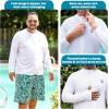 image:imageSwimZip Mens Long Sleeve Zipper Rash Guard Swim Shirt w UPF 50 Sun ProtectionAll White