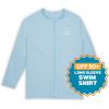 image:imageSwimZip Mens Long Sleeve Zipper Rash Guard Swim Shirt w UPF 50 Sun ProtectionDream Blue