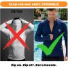 image:imageSwimZip Mens Long Sleeve Zipper Rash Guard Swim Shirt w UPF 50 Sun ProtectionNavy Blue