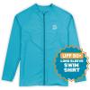 image:imageSwimZip Mens Long Sleeve Zipper Rash Guard Swim Shirt w UPF 50 Sun ProtectionScuba Blue