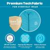 image:imageSwimZip Mens Long Sleeve Zipper Rash Guard Swim Shirt w UPF 50 Sun ProtectionScuba Blue